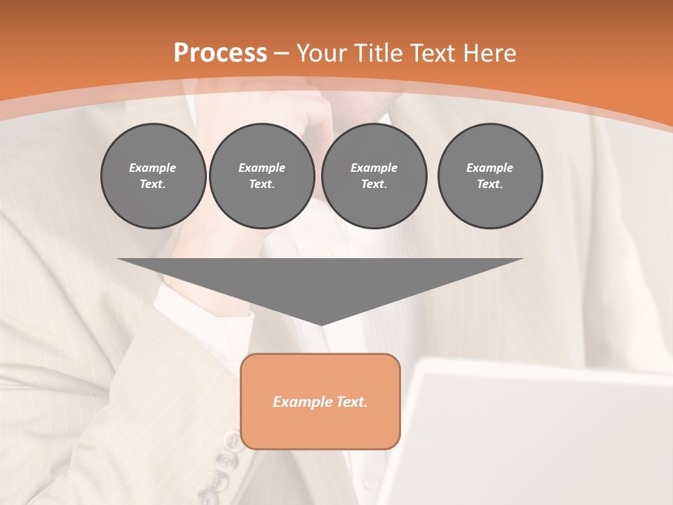 A Man Sitting In Front Of A Laptop Computer PowerPoint Template