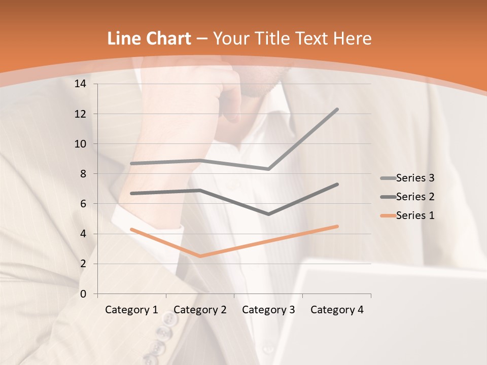 A Man Sitting In Front Of A Laptop Computer PowerPoint Template