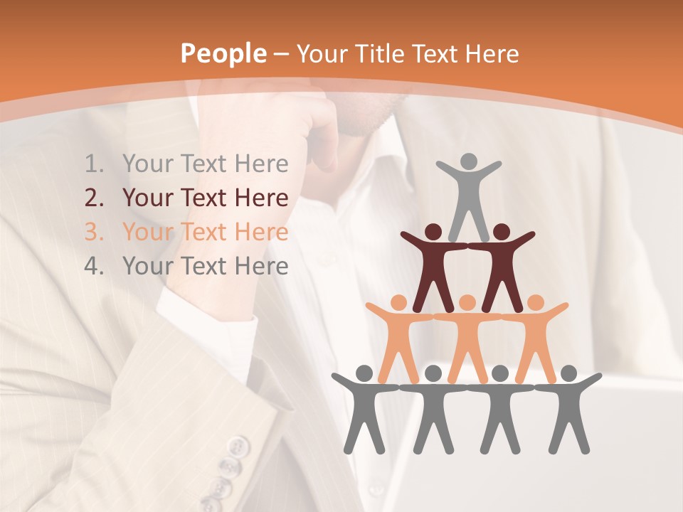 A Man Sitting In Front Of A Laptop Computer PowerPoint Template