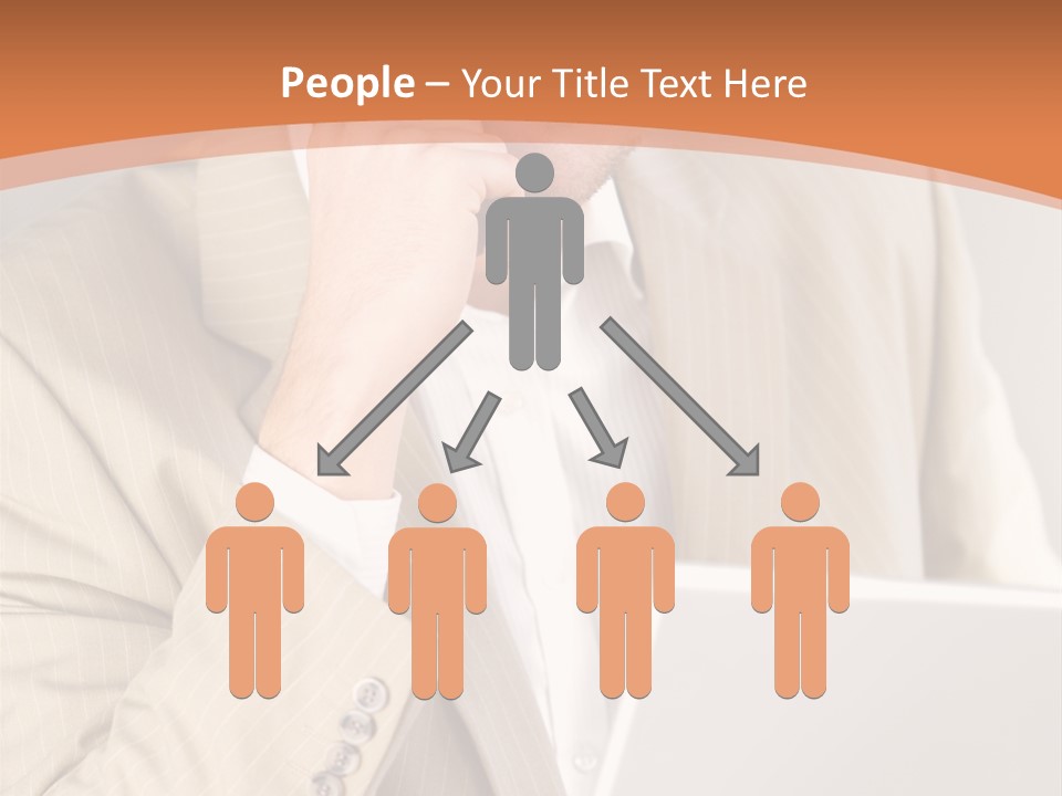 A Man Sitting In Front Of A Laptop Computer PowerPoint Template