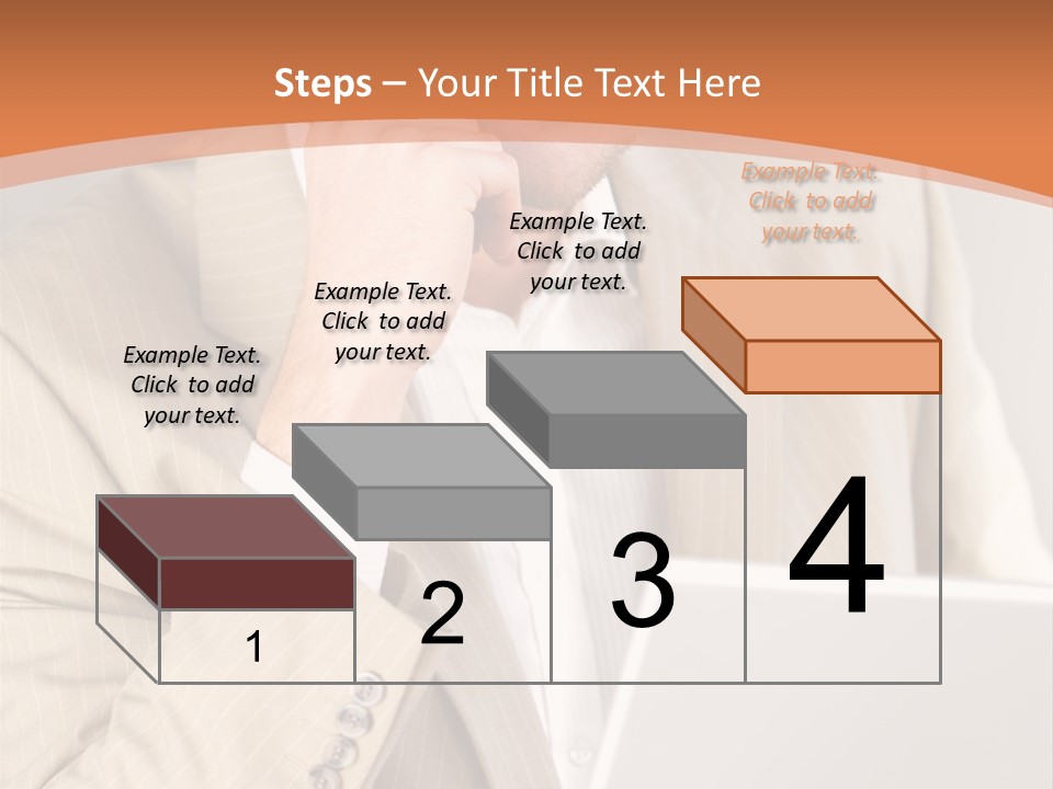 A Man Sitting In Front Of A Laptop Computer PowerPoint Template