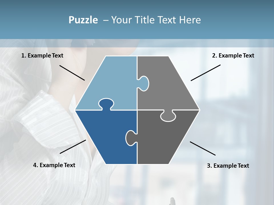 A Woman Sitting At A Desk Writing On A Piece Of Paper PowerPoint Template