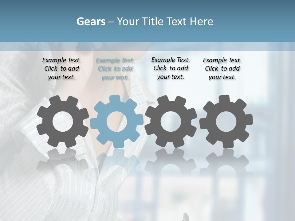 A Woman Sitting At A Desk Writing On A Piece Of Paper PowerPoint Template