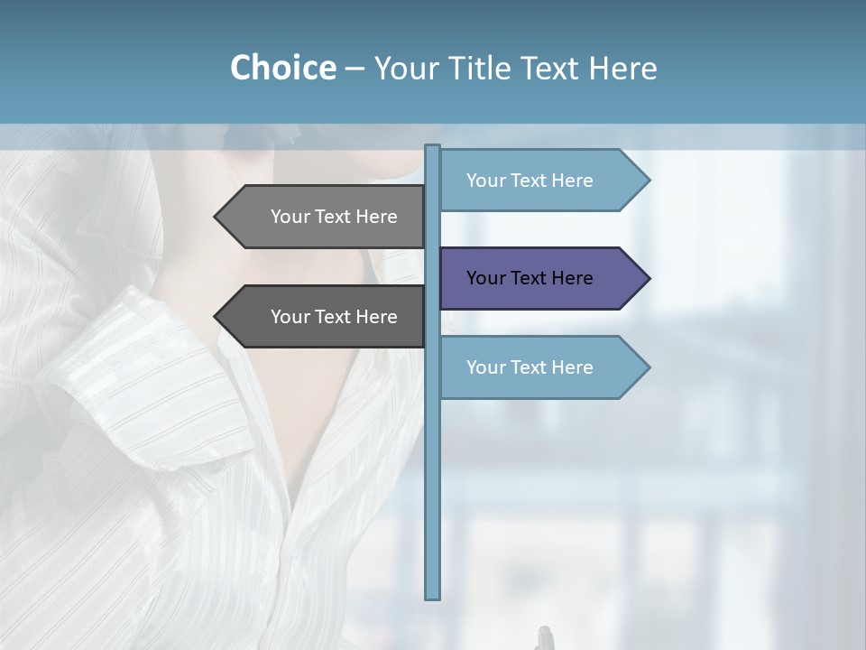 A Woman Sitting At A Desk Writing On A Piece Of Paper PowerPoint Template