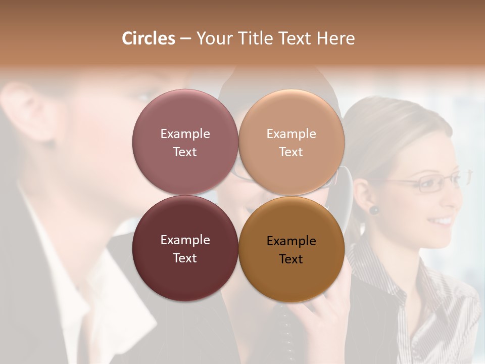 A Woman Talking On A Cell Phone Next To Another Woman PowerPoint Template