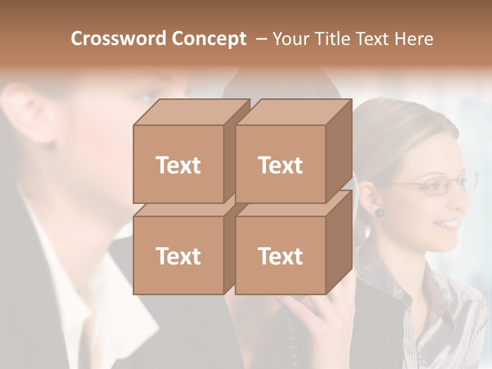 A Woman Talking On A Cell Phone Next To Another Woman PowerPoint Template