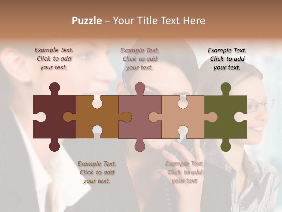 A Woman Talking On A Cell Phone Next To Another Woman PowerPoint Template