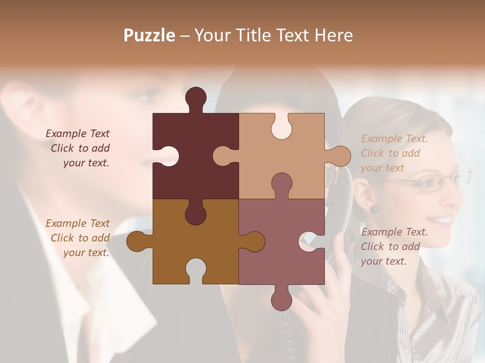 A Woman Talking On A Cell Phone Next To Another Woman PowerPoint Template