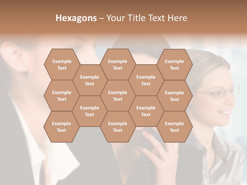 A Woman Talking On A Cell Phone Next To Another Woman PowerPoint Template