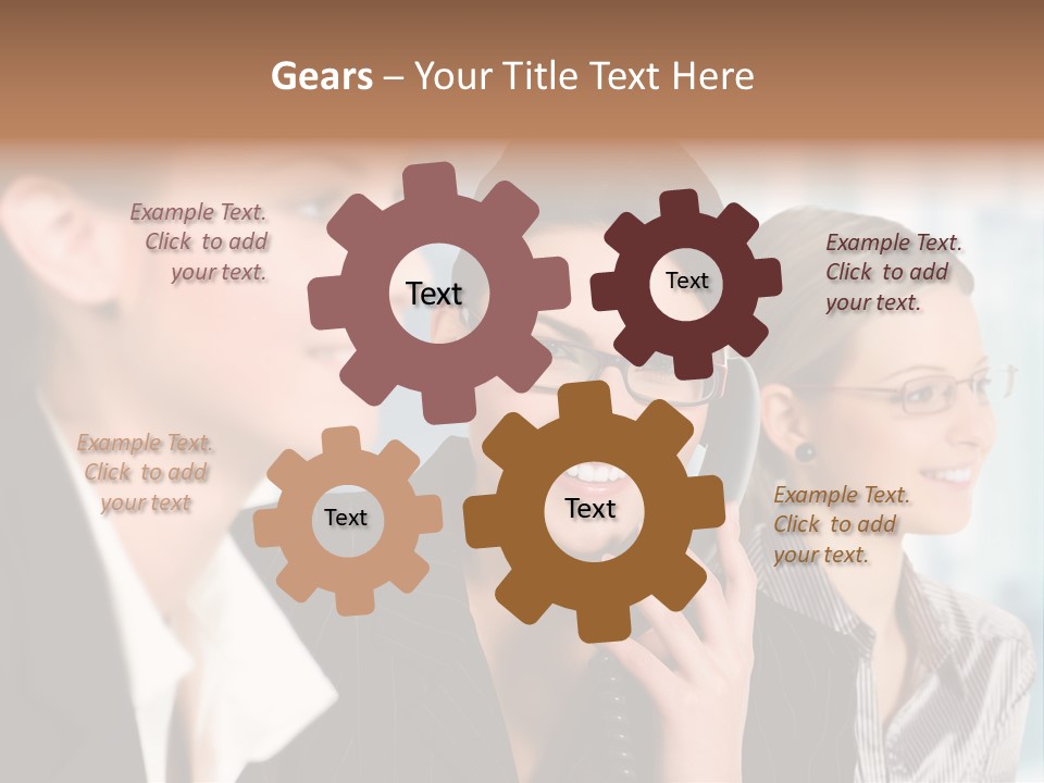 A Woman Talking On A Cell Phone Next To Another Woman PowerPoint Template