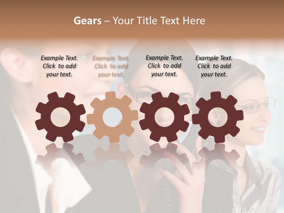 A Woman Talking On A Cell Phone Next To Another Woman PowerPoint Template