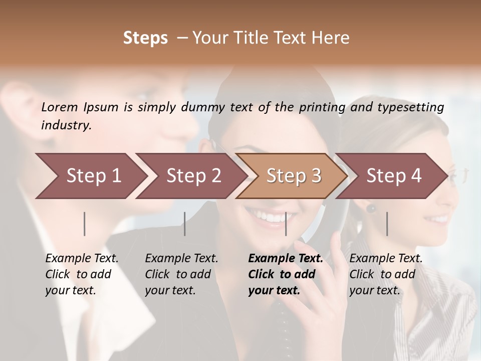 A Woman Talking On A Cell Phone Next To Another Woman PowerPoint Template