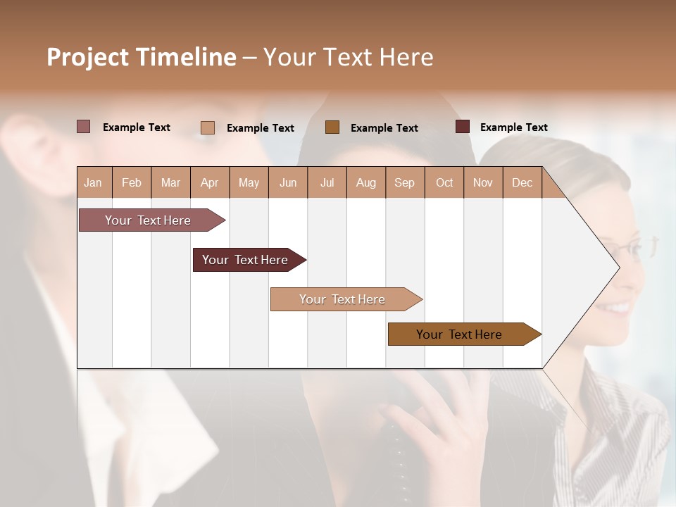 A Woman Talking On A Cell Phone Next To Another Woman PowerPoint Template