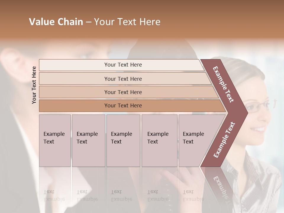 A Woman Talking On A Cell Phone Next To Another Woman PowerPoint Template