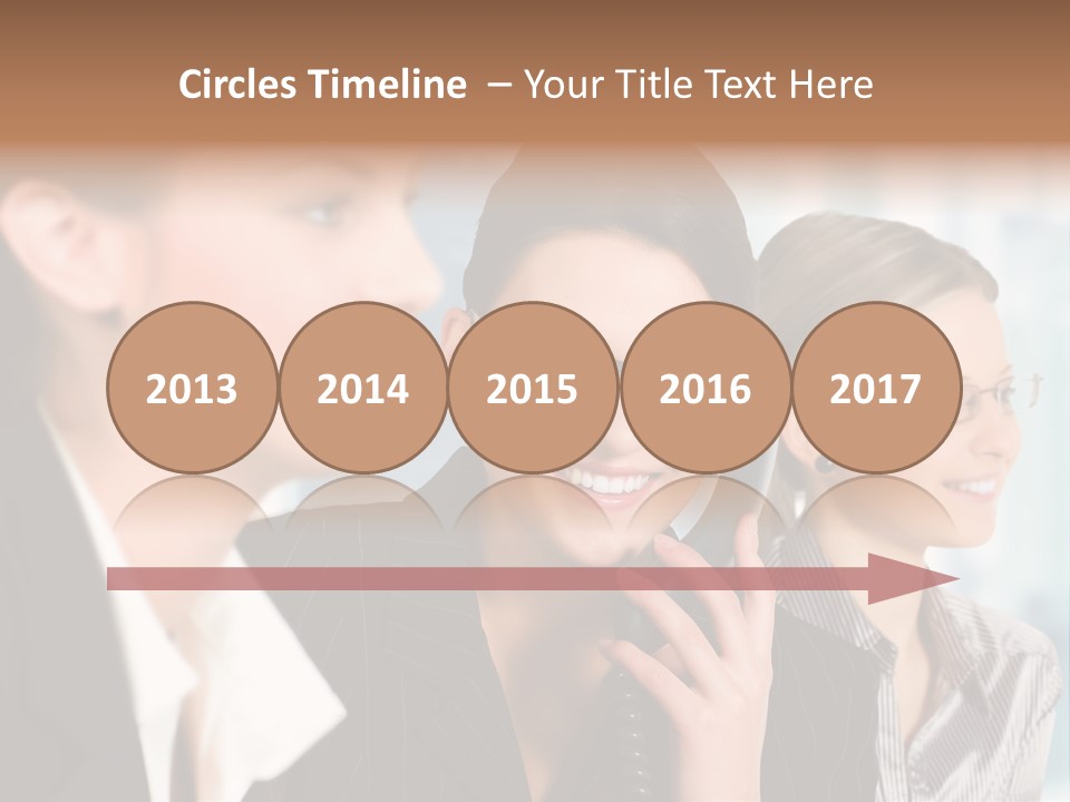 A Woman Talking On A Cell Phone Next To Another Woman PowerPoint Template