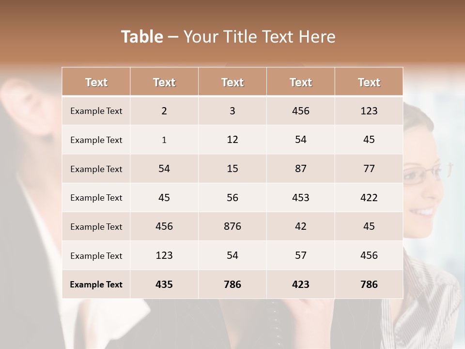 A Woman Talking On A Cell Phone Next To Another Woman PowerPoint Template