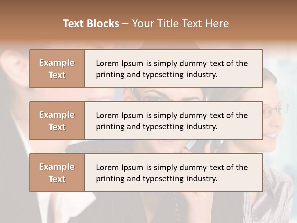 A Woman Talking On A Cell Phone Next To Another Woman PowerPoint Template