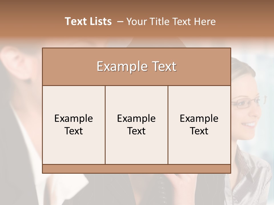 A Woman Talking On A Cell Phone Next To Another Woman PowerPoint Template