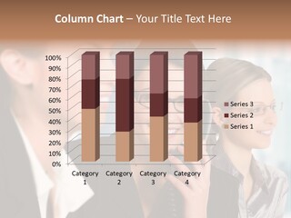 A Woman Talking On A Cell Phone Next To Another Woman PowerPoint Template