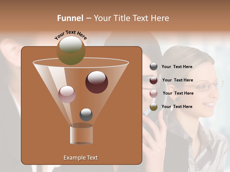 A Woman Talking On A Cell Phone Next To Another Woman PowerPoint Template