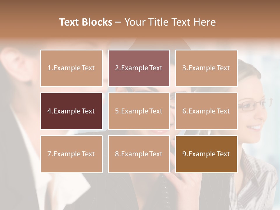 A Woman Talking On A Cell Phone Next To Another Woman PowerPoint Template