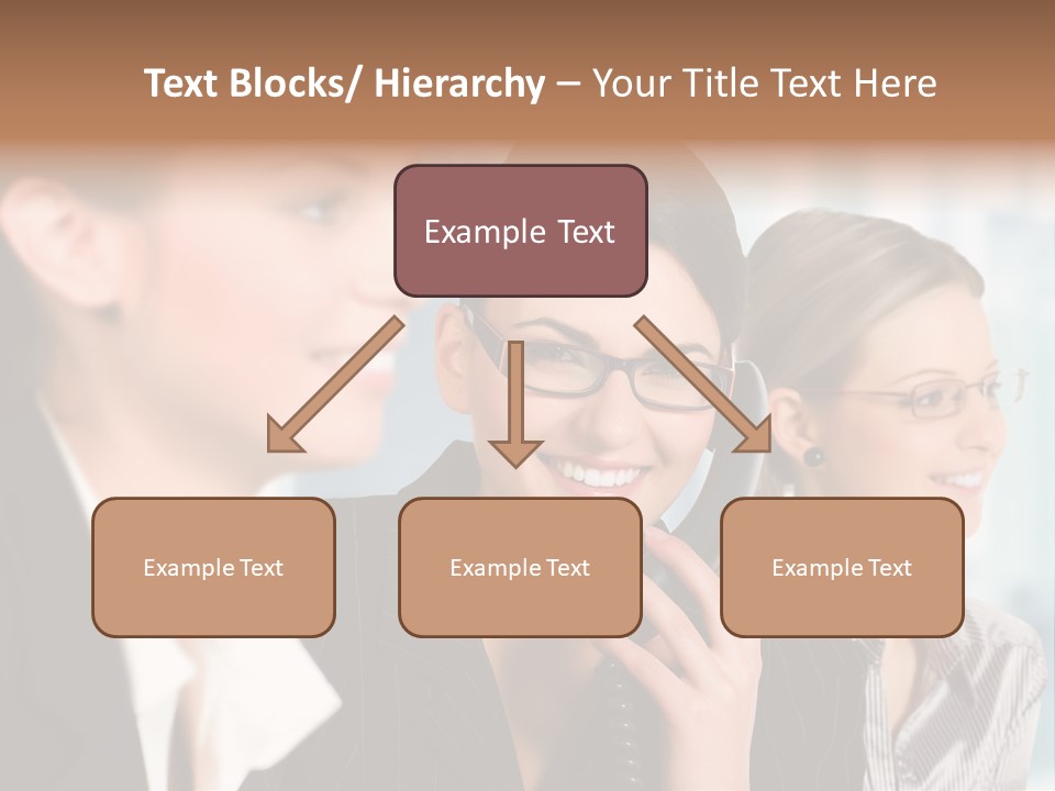 A Woman Talking On A Cell Phone Next To Another Woman PowerPoint Template