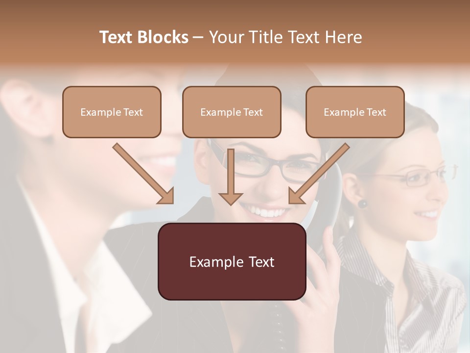 A Woman Talking On A Cell Phone Next To Another Woman PowerPoint Template
