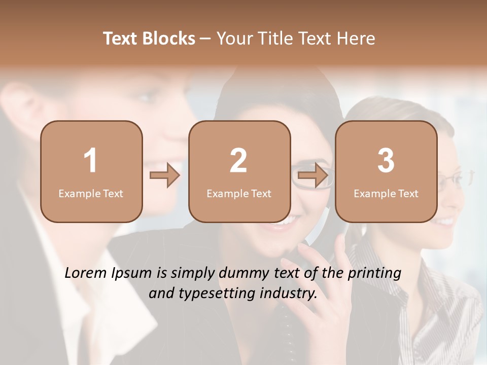 A Woman Talking On A Cell Phone Next To Another Woman PowerPoint Template