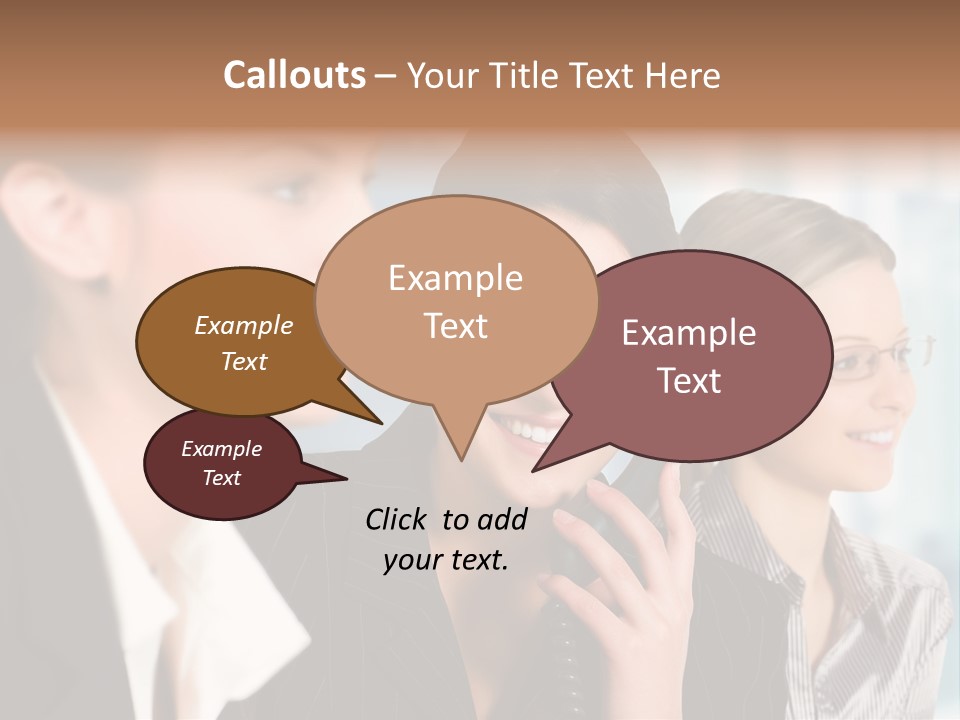 A Woman Talking On A Cell Phone Next To Another Woman PowerPoint Template