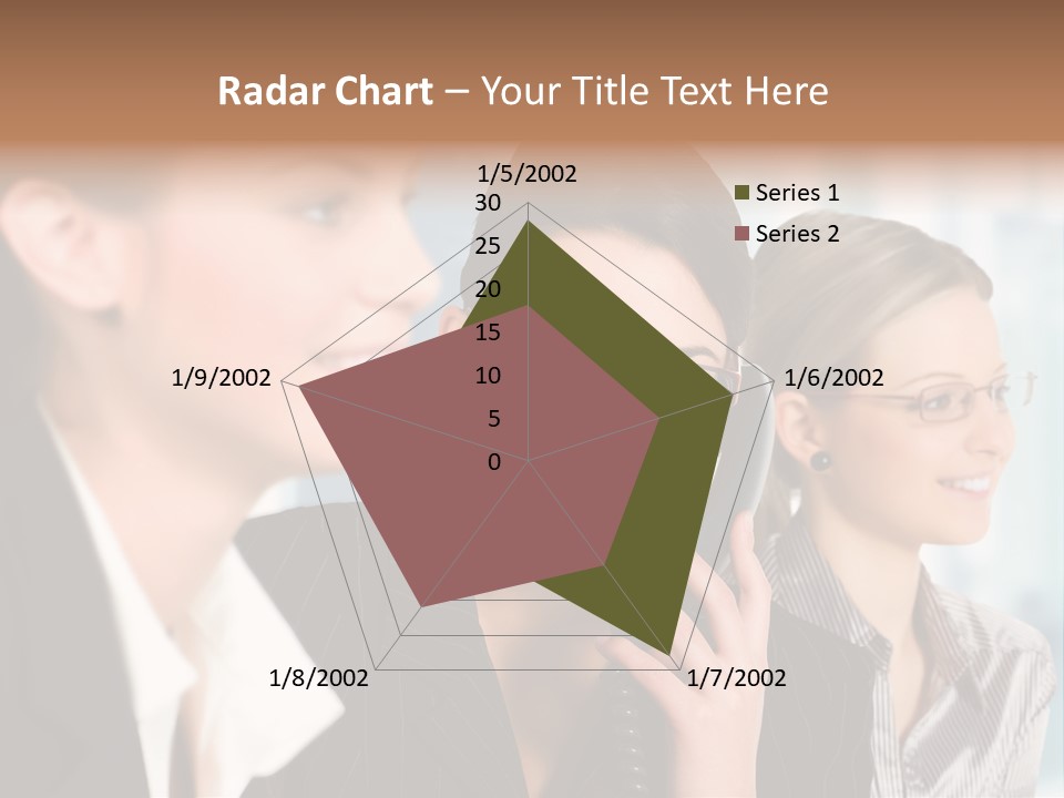A Woman Talking On A Cell Phone Next To Another Woman PowerPoint Template