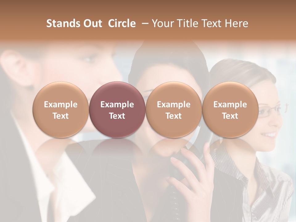 A Woman Talking On A Cell Phone Next To Another Woman PowerPoint Template