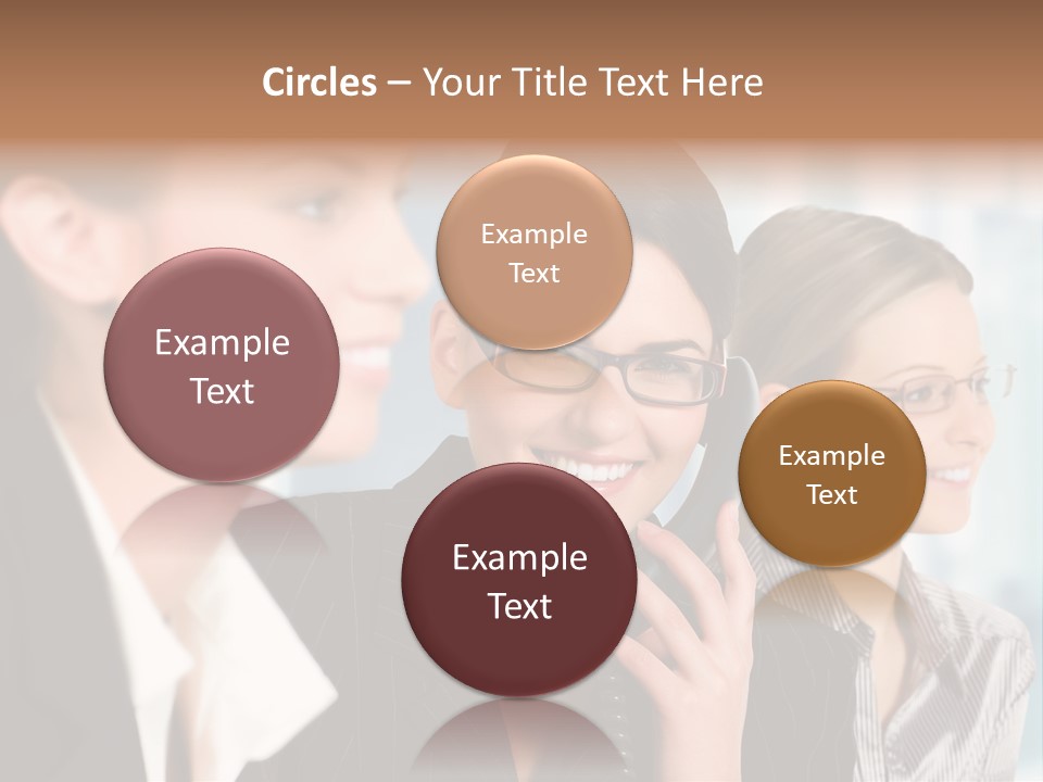 A Woman Talking On A Cell Phone Next To Another Woman PowerPoint Template