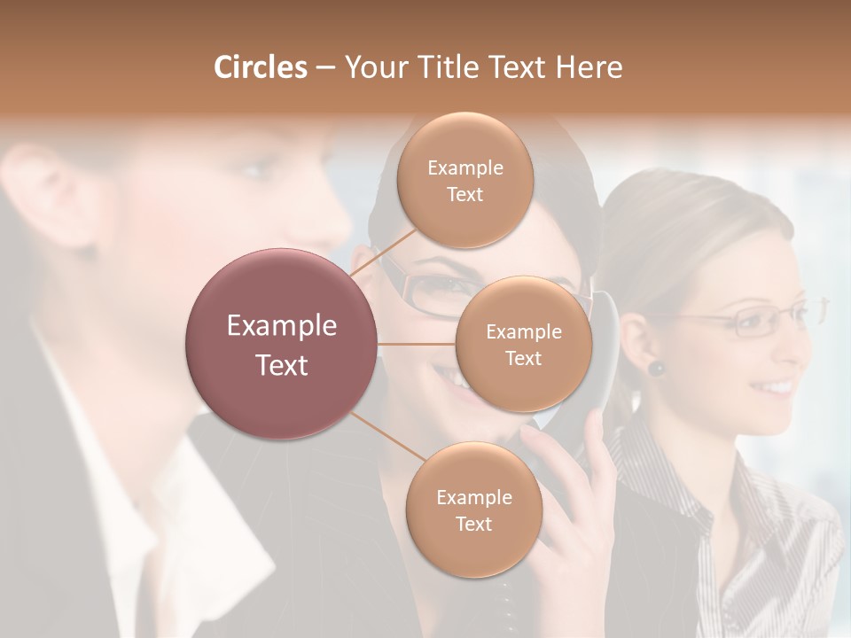 A Woman Talking On A Cell Phone Next To Another Woman PowerPoint Template