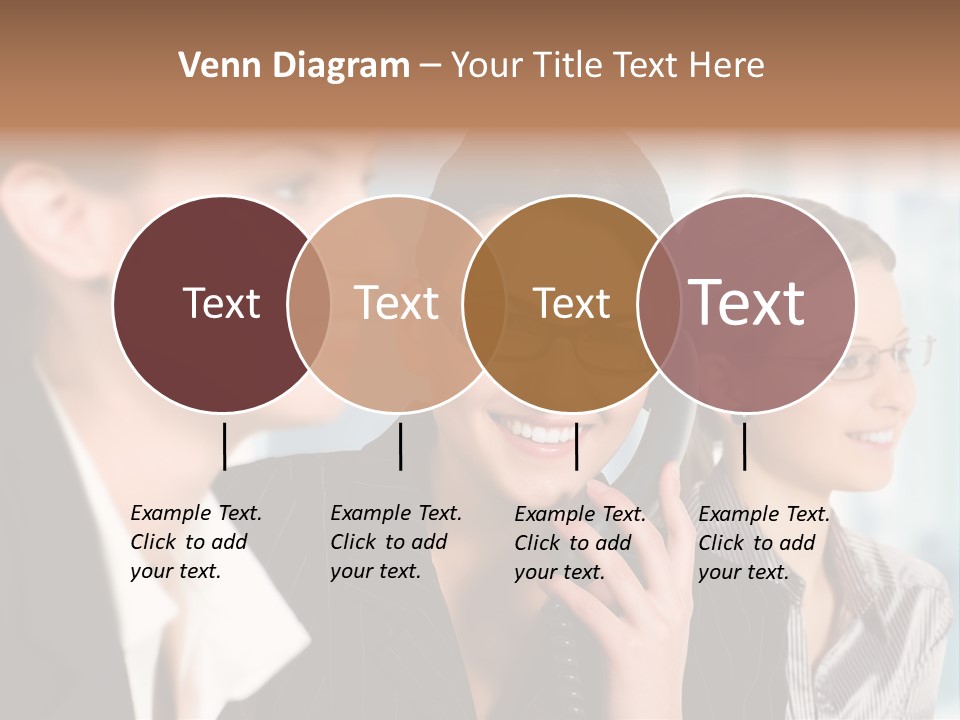 A Woman Talking On A Cell Phone Next To Another Woman PowerPoint Template