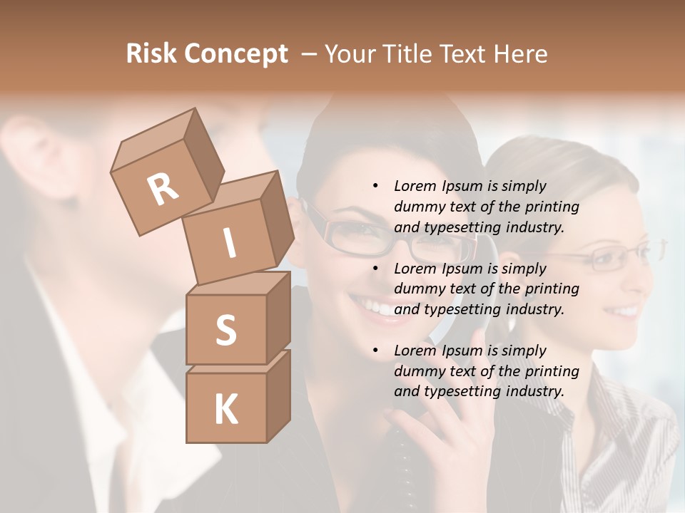 A Woman Talking On A Cell Phone Next To Another Woman PowerPoint Template