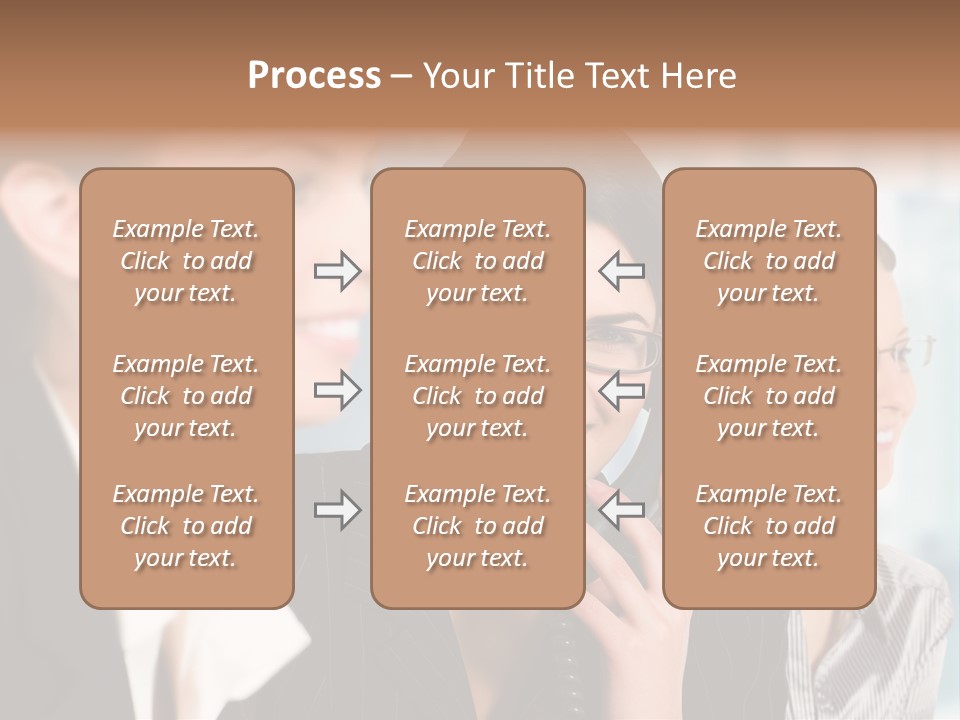 A Woman Talking On A Cell Phone Next To Another Woman PowerPoint Template