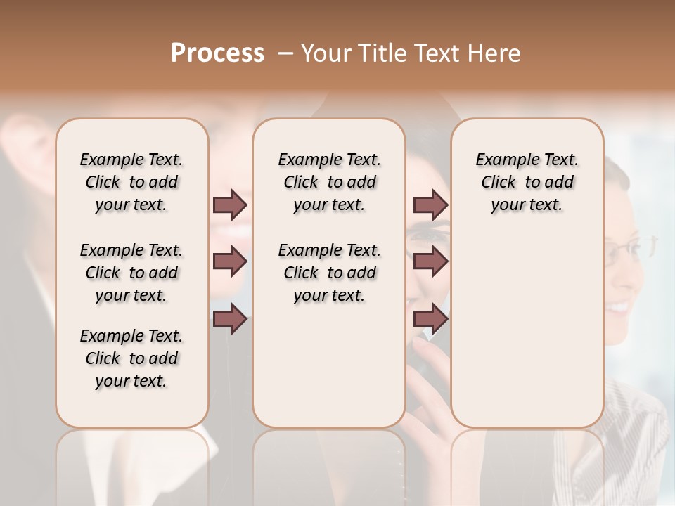 A Woman Talking On A Cell Phone Next To Another Woman PowerPoint Template