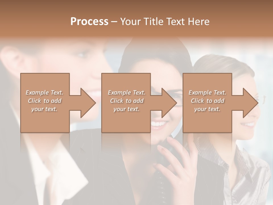 A Woman Talking On A Cell Phone Next To Another Woman PowerPoint Template