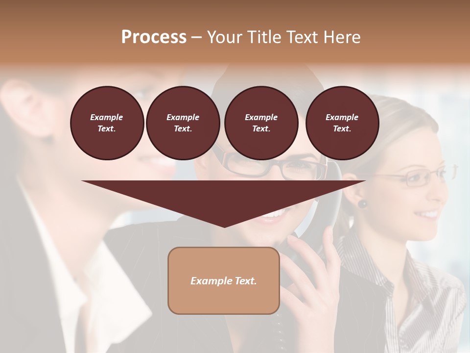 A Woman Talking On A Cell Phone Next To Another Woman PowerPoint Template