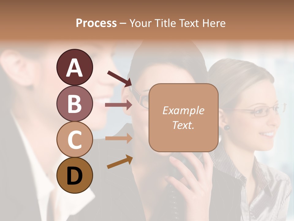 A Woman Talking On A Cell Phone Next To Another Woman PowerPoint Template