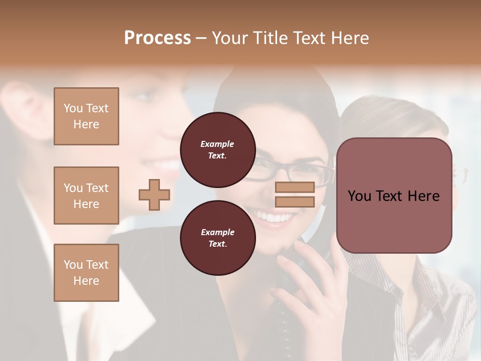A Woman Talking On A Cell Phone Next To Another Woman PowerPoint Template