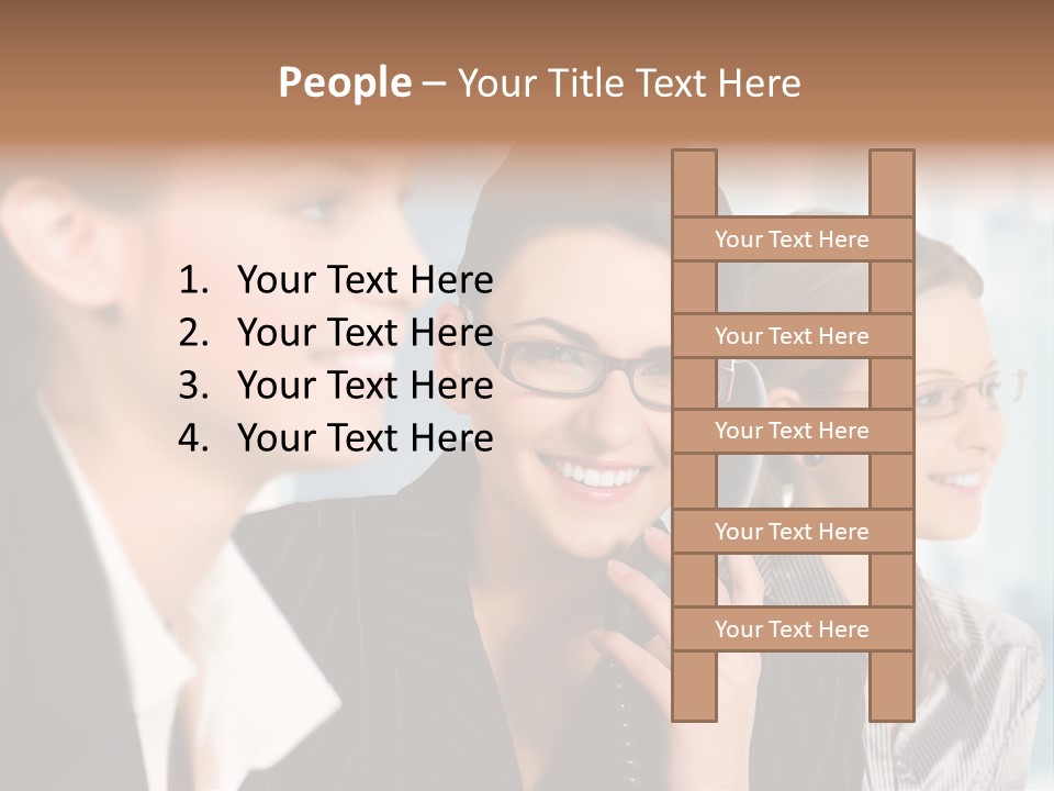 A Woman Talking On A Cell Phone Next To Another Woman PowerPoint Template