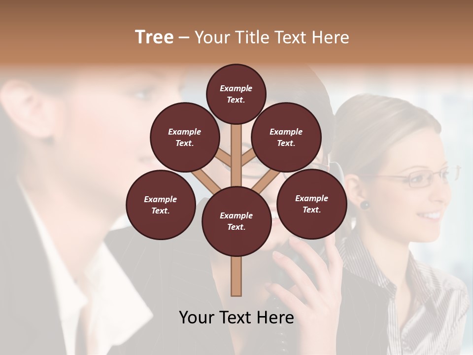 A Woman Talking On A Cell Phone Next To Another Woman PowerPoint Template