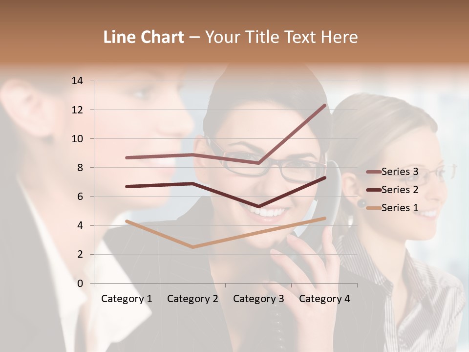 A Woman Talking On A Cell Phone Next To Another Woman PowerPoint Template