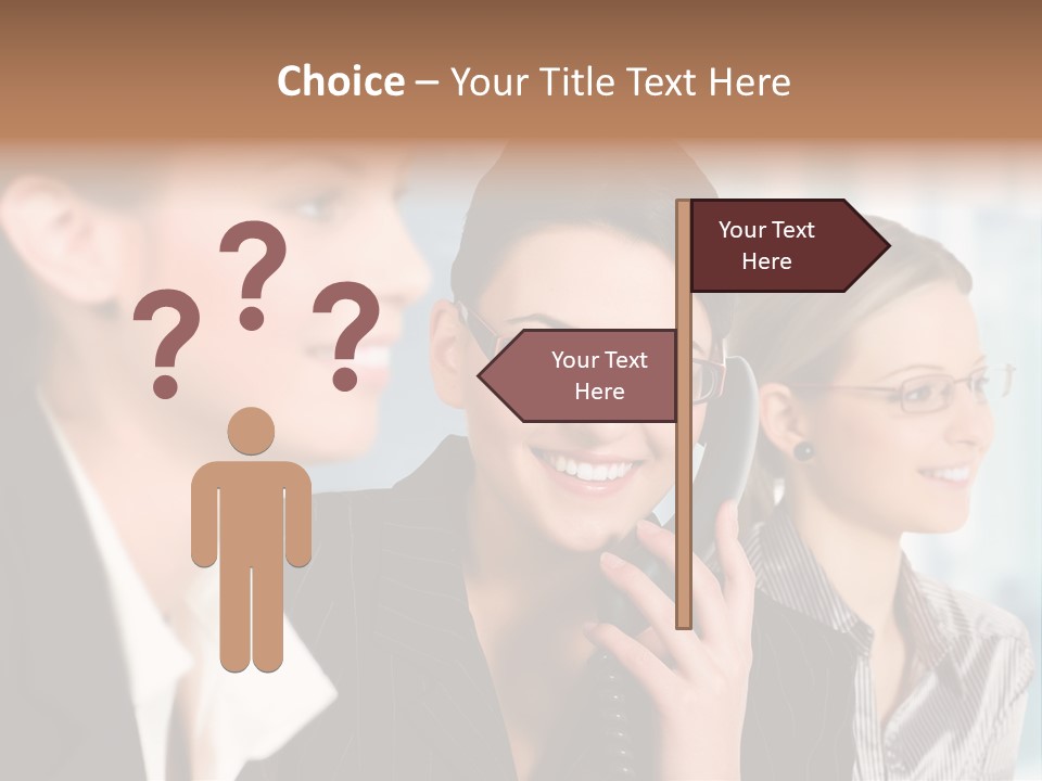 A Woman Talking On A Cell Phone Next To Another Woman PowerPoint Template