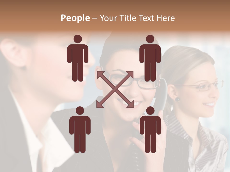 A Woman Talking On A Cell Phone Next To Another Woman PowerPoint Template