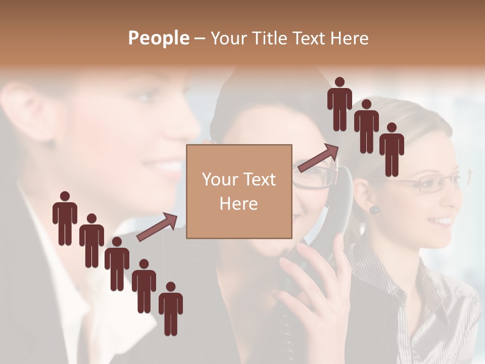 A Woman Talking On A Cell Phone Next To Another Woman PowerPoint Template