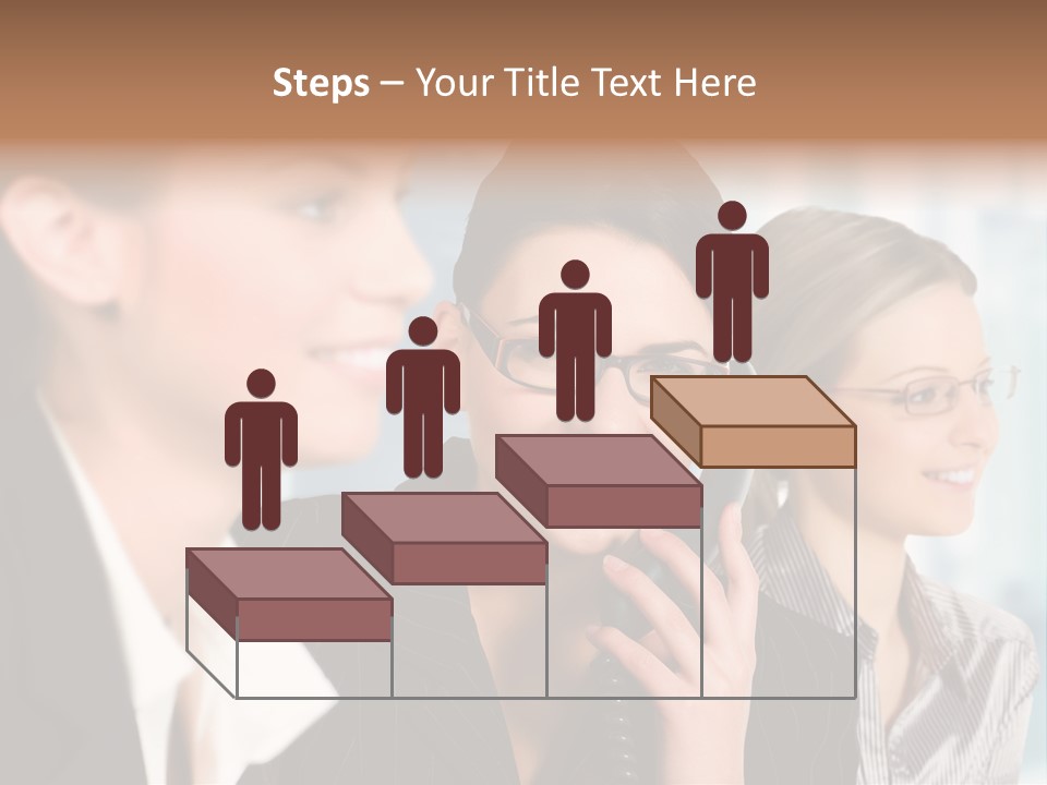 A Woman Talking On A Cell Phone Next To Another Woman PowerPoint Template