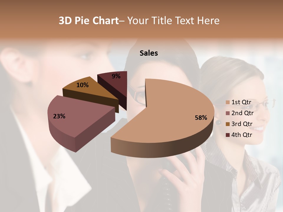 A Woman Talking On A Cell Phone Next To Another Woman PowerPoint Template