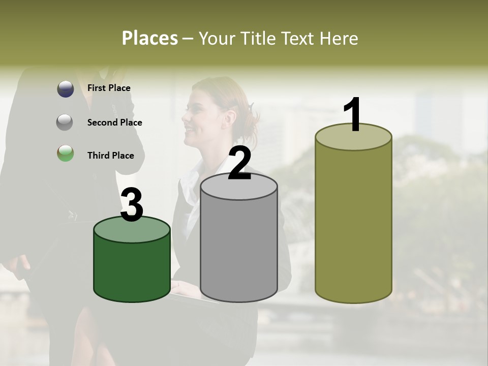 A Woman Talking On A Cell Phone Next To Another Woman PowerPoint Template